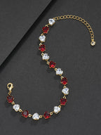 Red Heart CZ Statement Bracelet