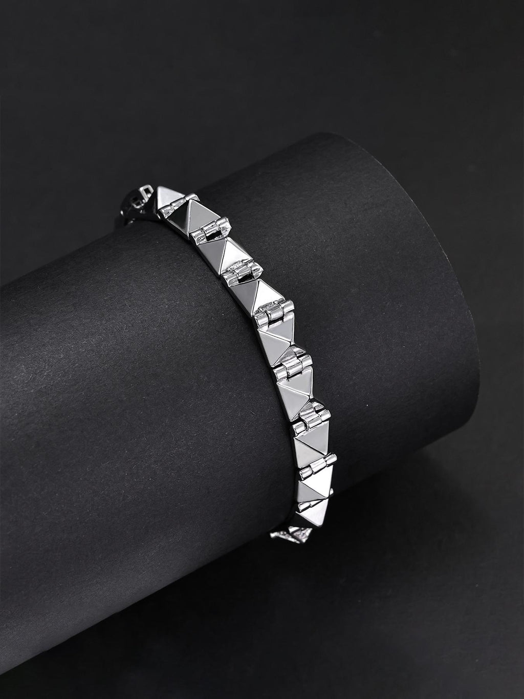 Pyramid Spike CZ Bracelet