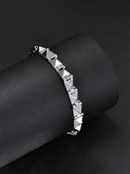Pyramid Spike CZ Bracelet