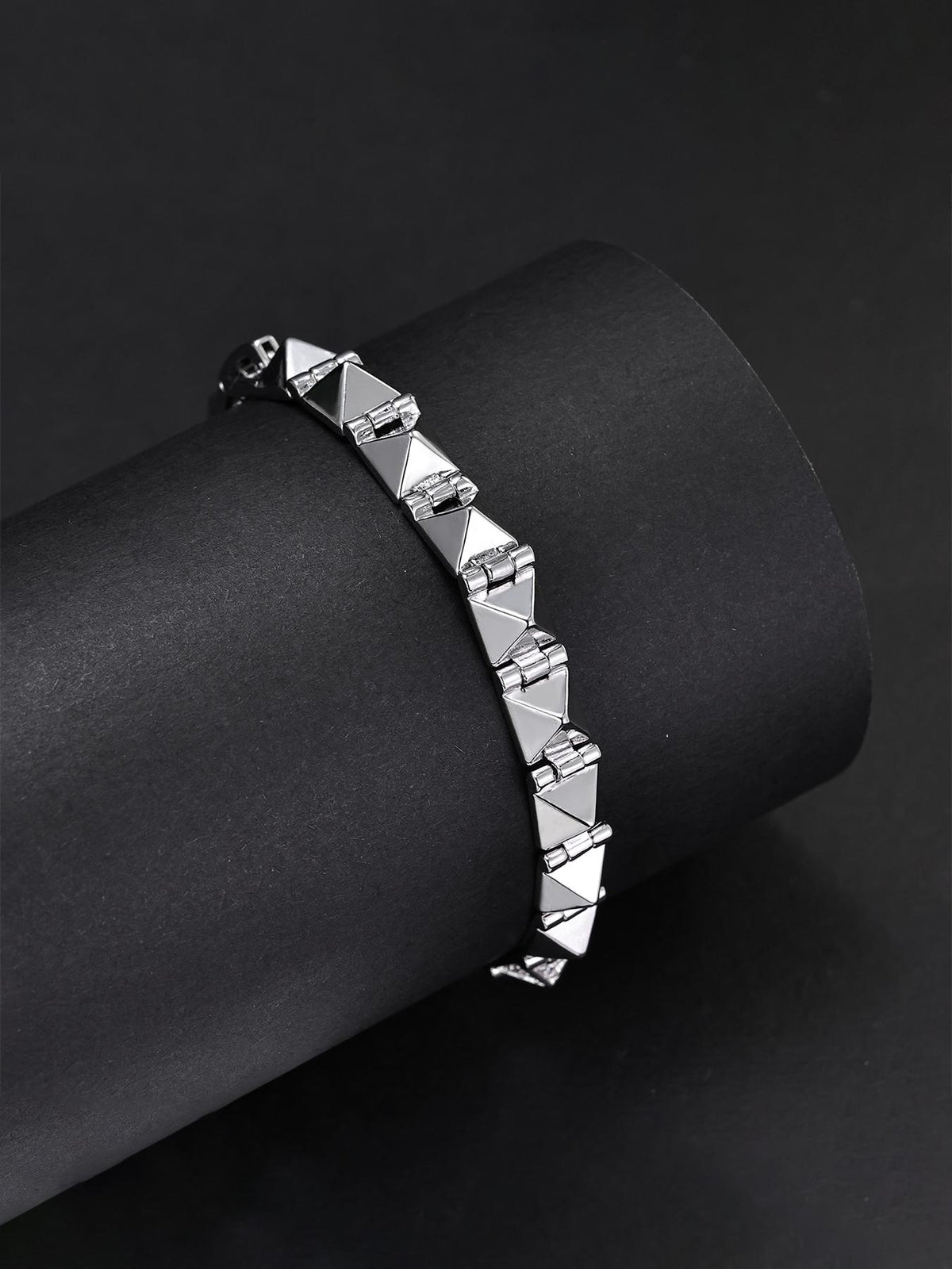 Pyramid Spike CZ Bracelet