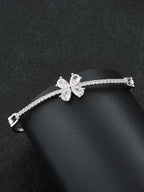 Multicolor Flower CZ Statement Bracelet