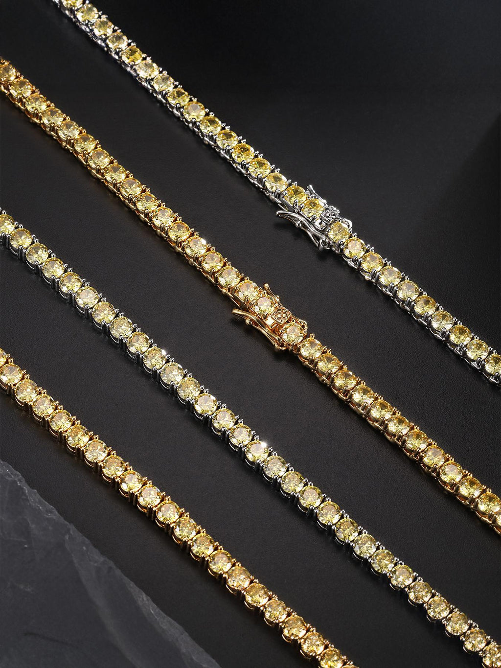 4mm  Orange CZ Tennis Chain