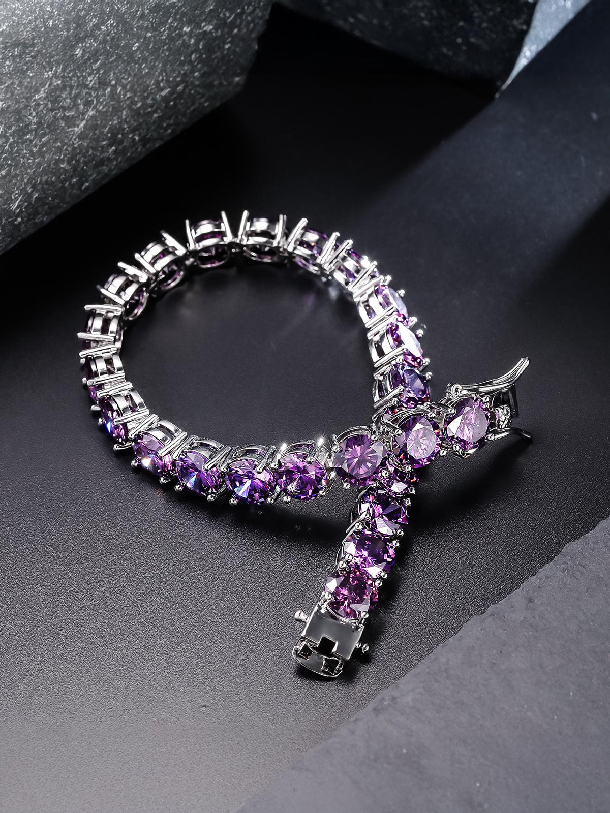8MM Purple Tennis Bracelet