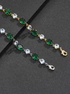 Green Oval Gemstone Bracelet