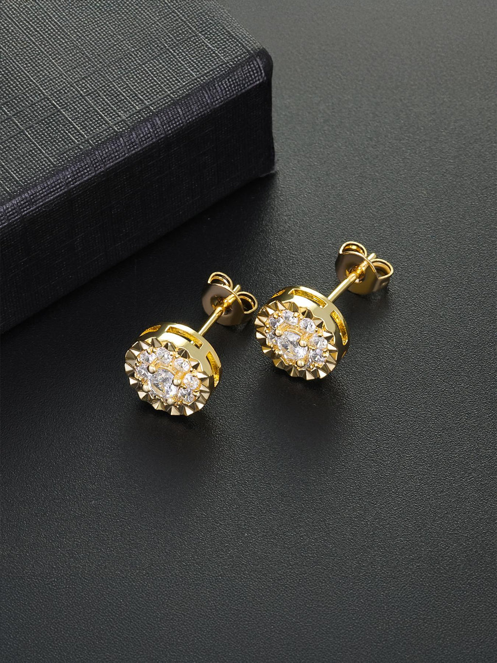 Classic Round CZ Stud Earring Set