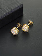 Classic Round CZ Stud Earring Set