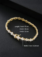 7MM Cross Tennis Bracelet