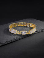 Double Row Cube CZ Bracelet