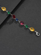 Multicolor Oval Gemstone Bracelet