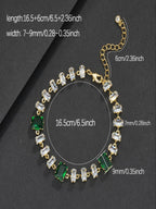 Green Baguette Bracelet