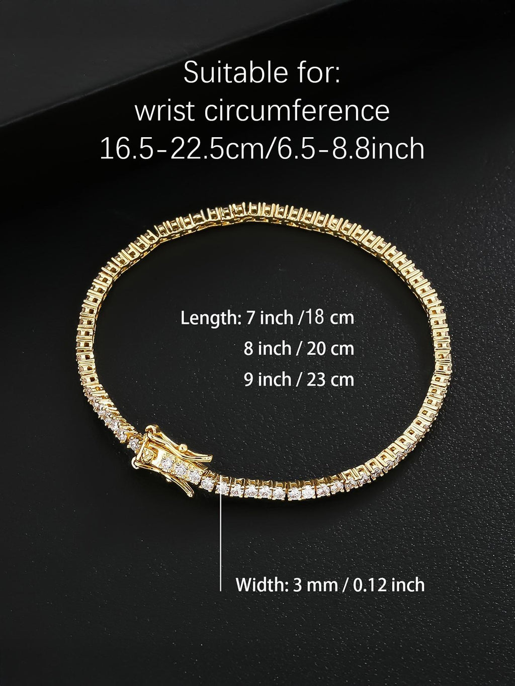 3MM Iced Tennis Bracelet