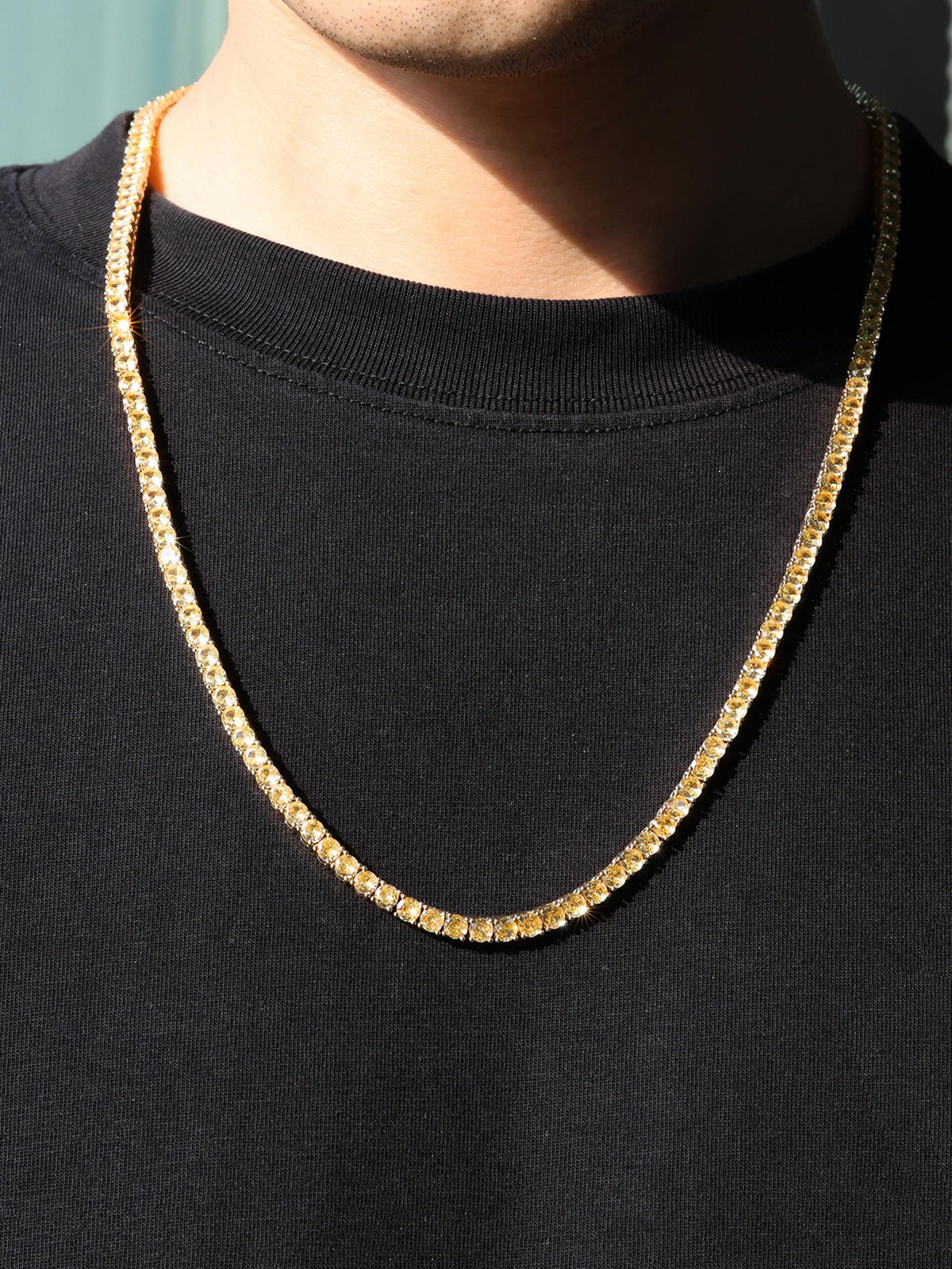 4mm  Orange CZ Tennis Chain