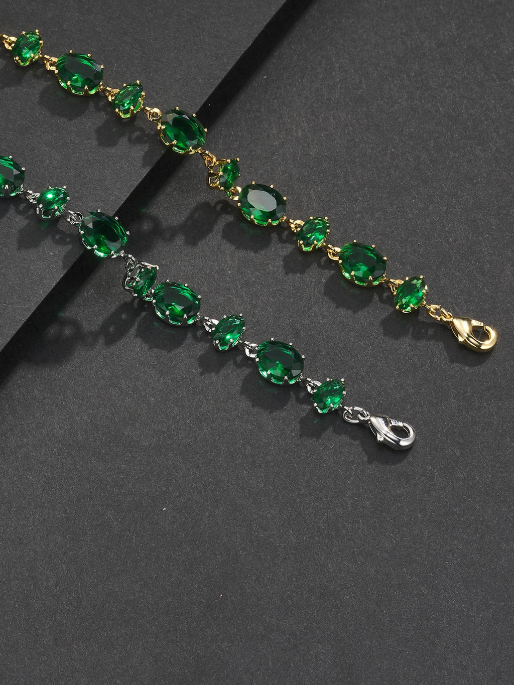 Green Oval Gemstone Bracelet