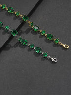 Green Oval Gemstone Bracelet