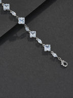 Adjustable Square Couple CZ Bracelet