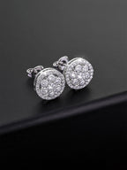 Square Iced Stud Earrings