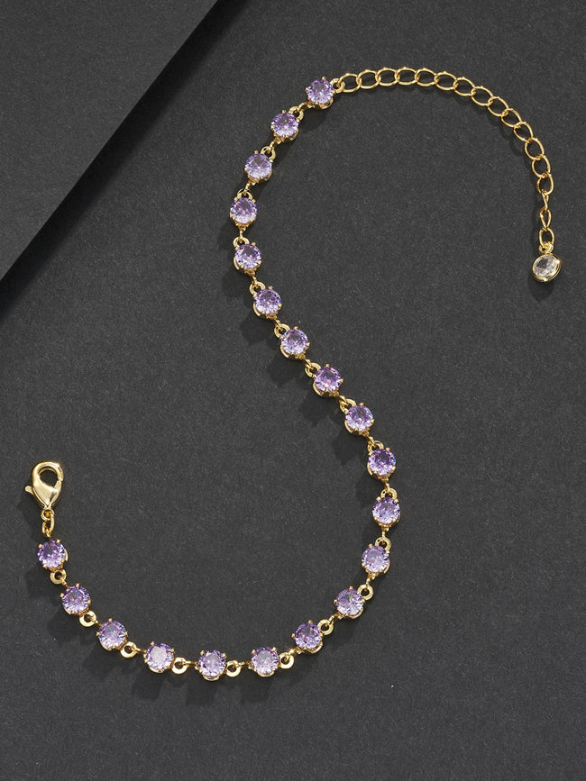 4mm Purple Gemstone Bracelet Main Image