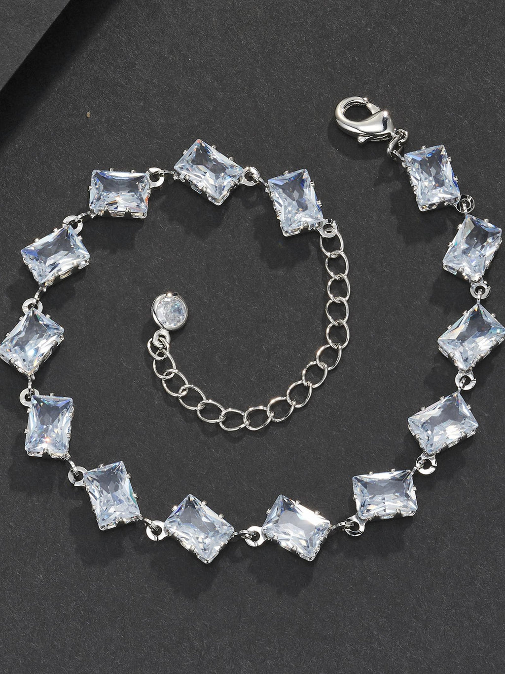 8mm Rhomboid CZ Bracelet