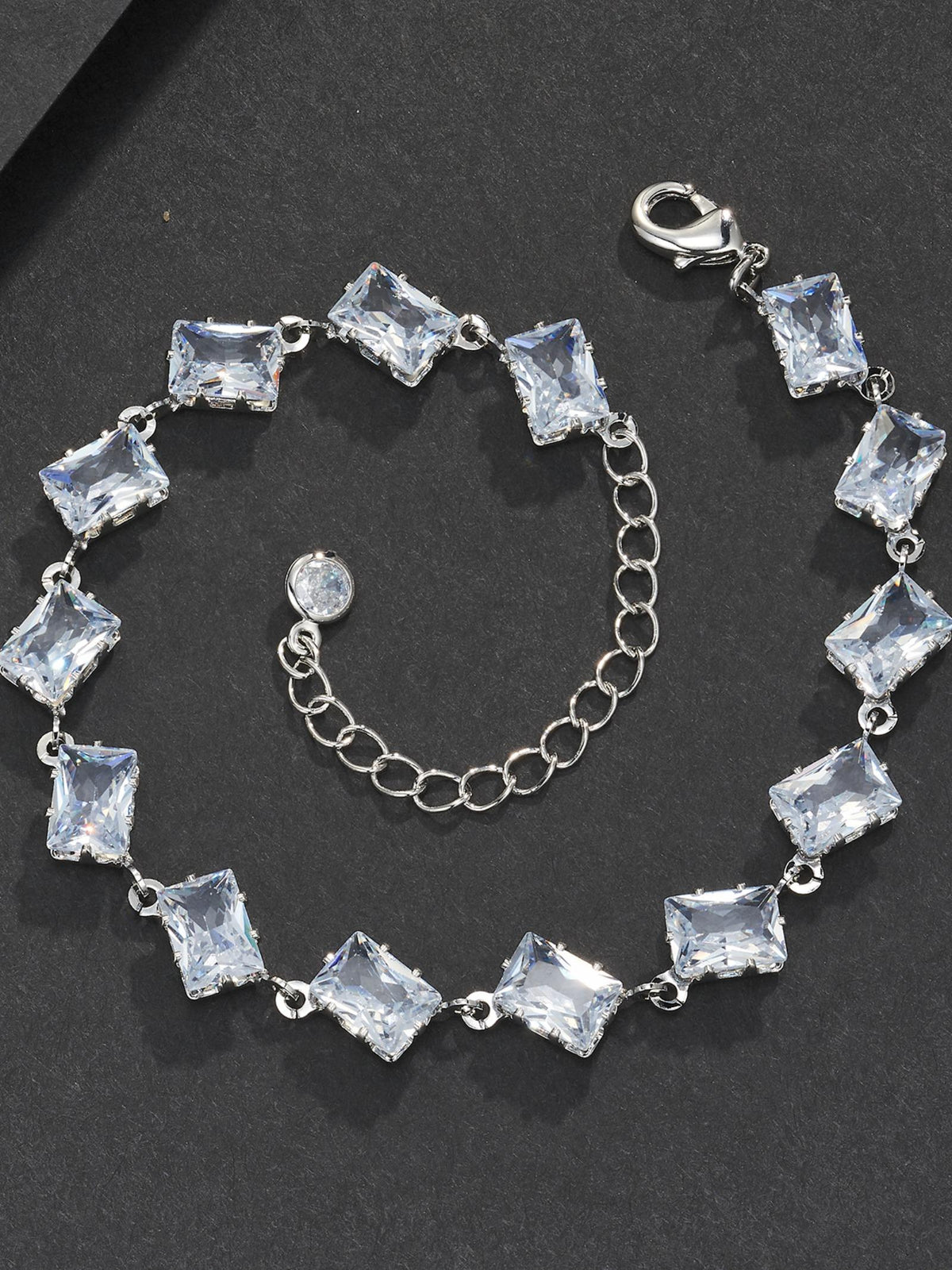 8mm Rhomboid CZ Bracelet