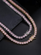 4mm Pink CZ Tennis Chain