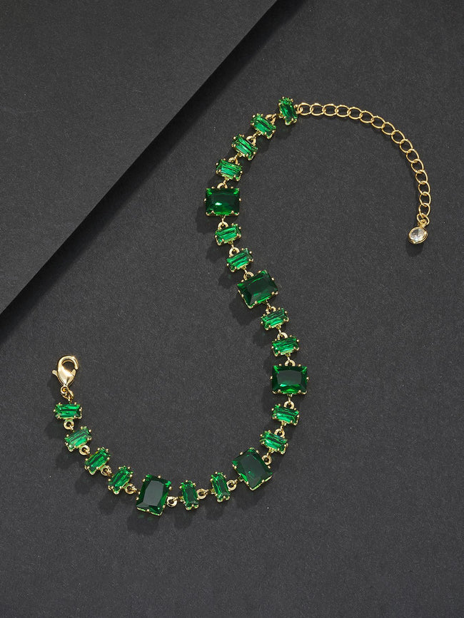 Green Baguette Bracelet Main Image