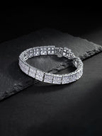 Double Row Cube CZ Bracelet