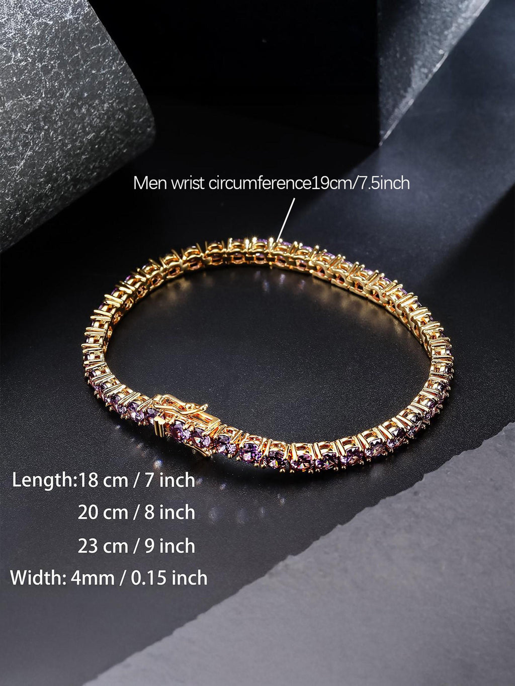 4MM Purple Tennis Bracelet