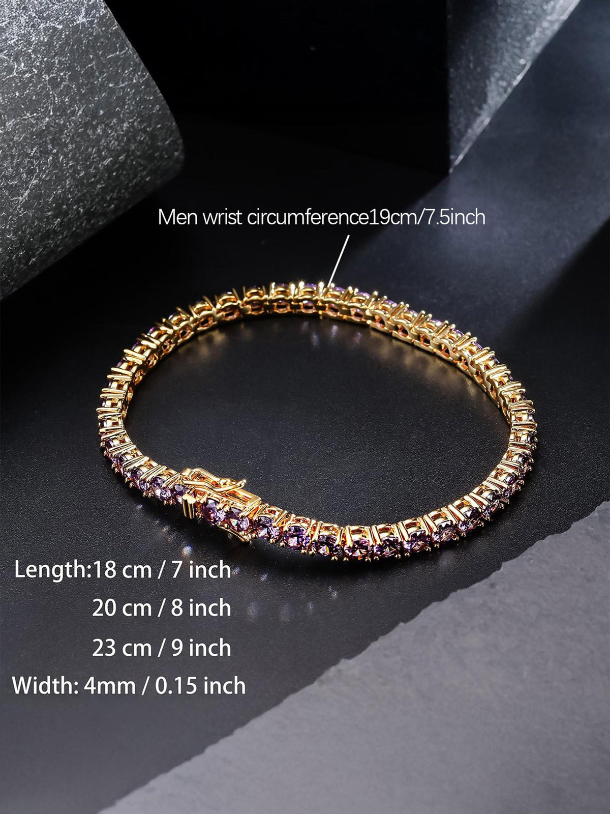 4MM Purple Tennis Bracelet