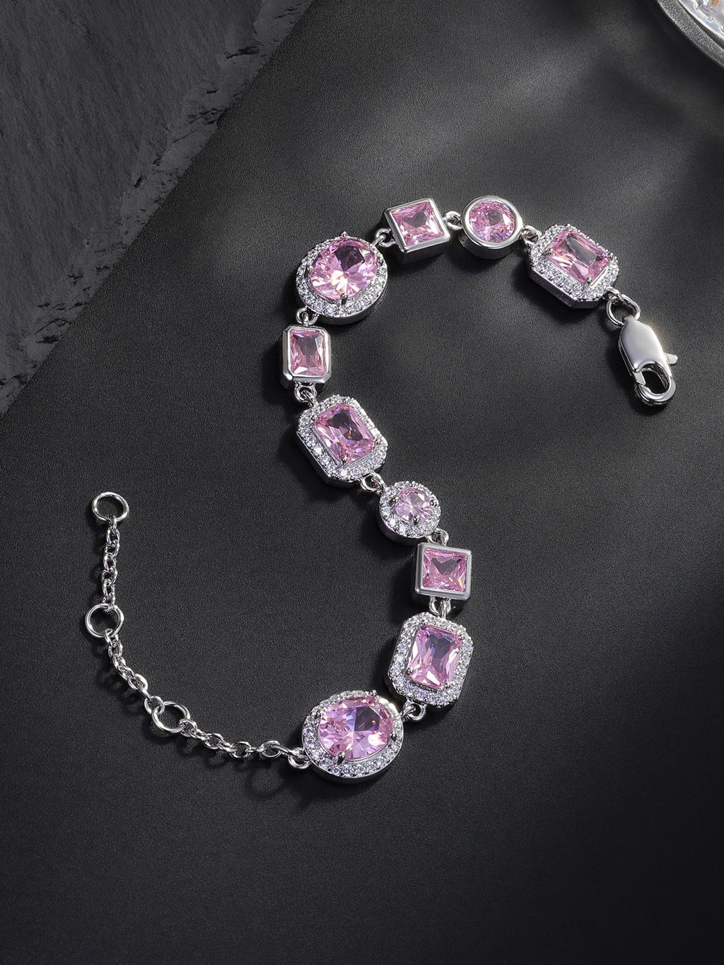 12mm Pink Baguette Bracelet