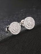 Iced Arc Hoop Earrings