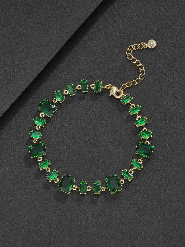 Green Baguette Bracelet Hover Image