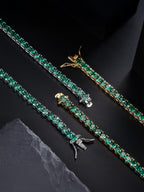 4mm  Green CZ Tennis Chain