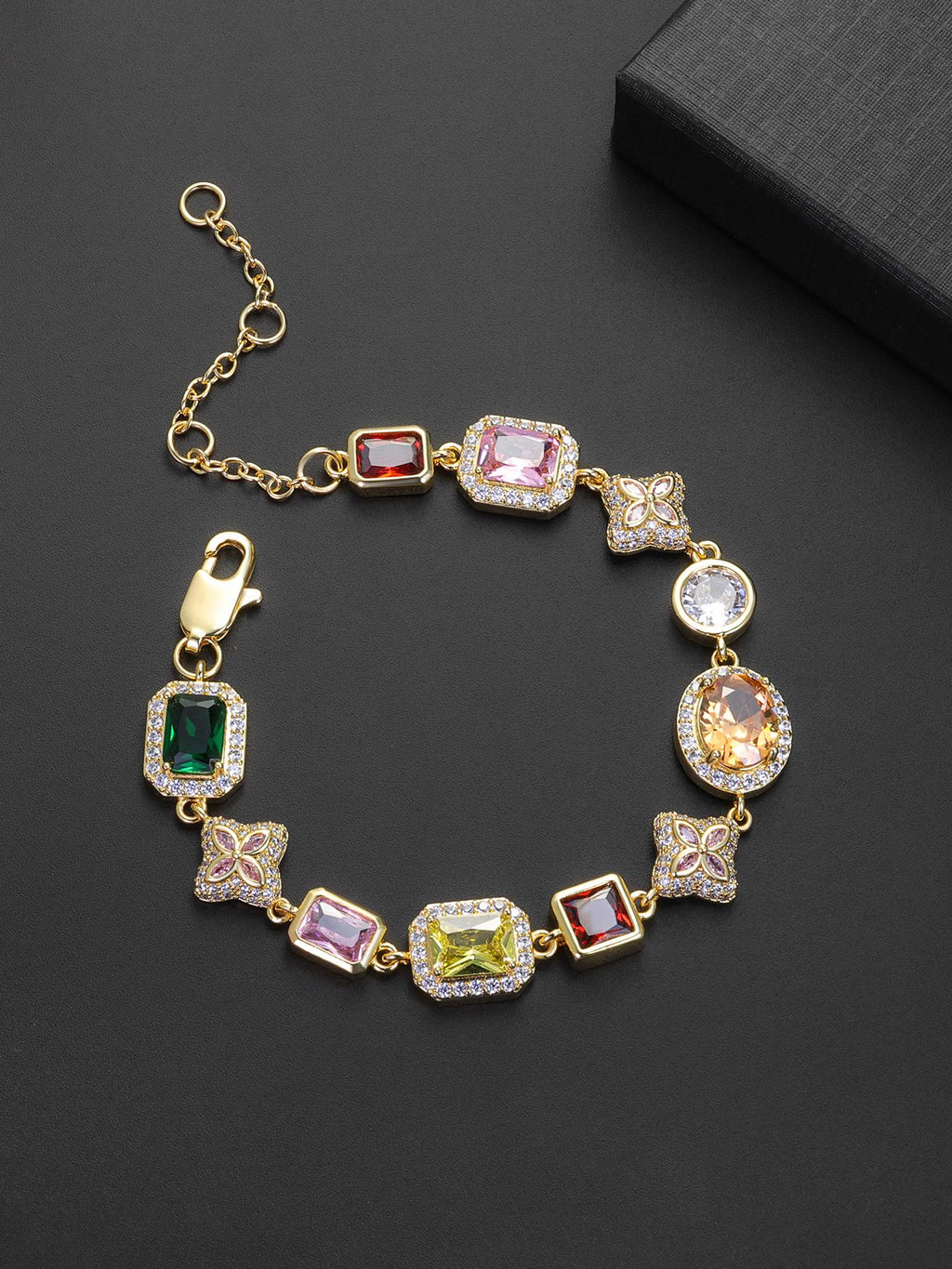 Flower Cross Tennis Bracelet