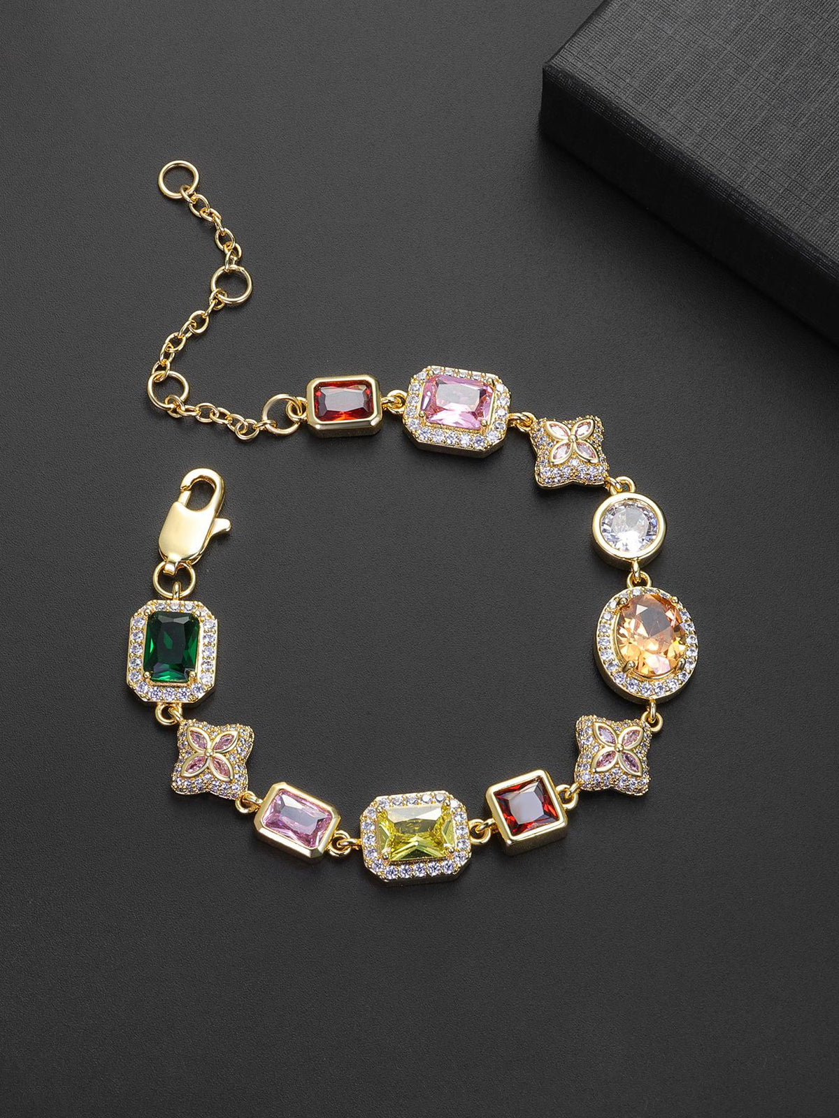 Flower Cross Tennis Bracelet