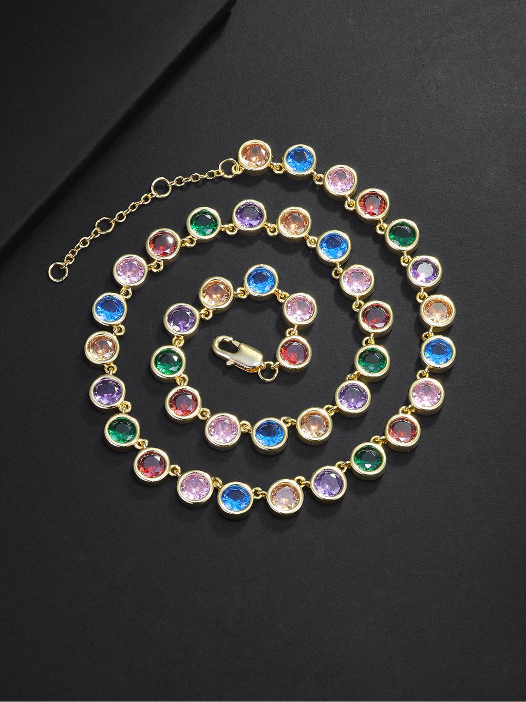 Color Round CZ Chain