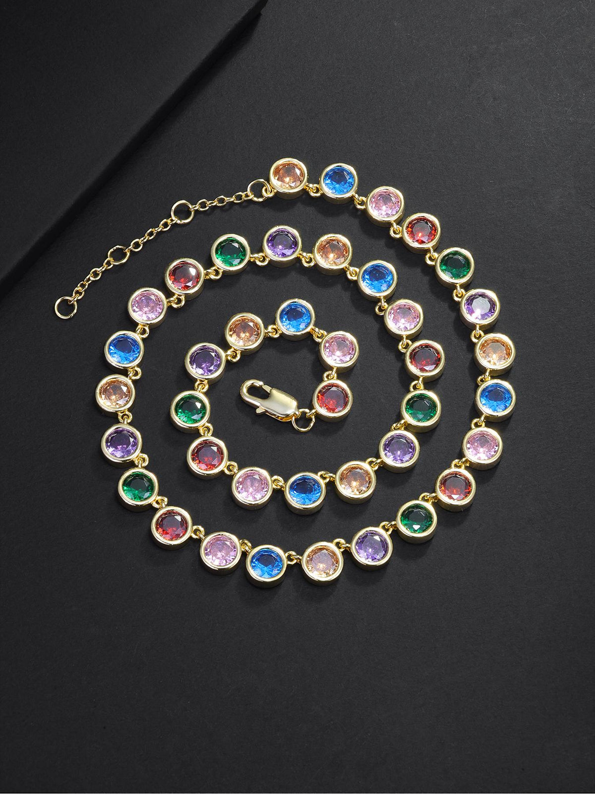 Color Round CZ Chain