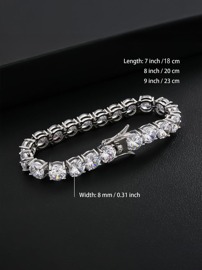 8MM Prong Set Tennis Bracelet Main Image