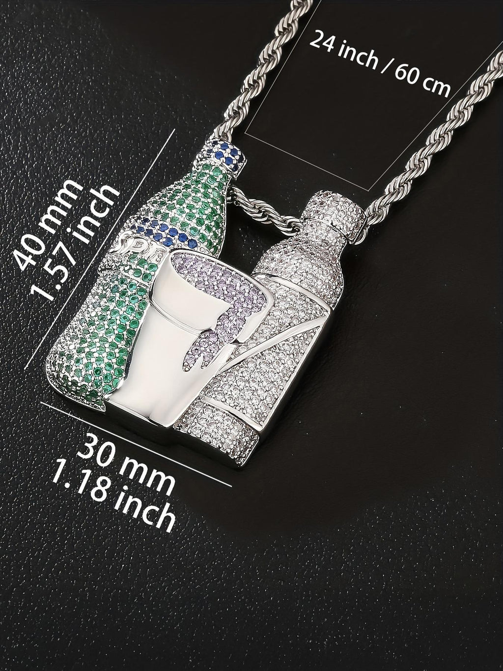 3D Liquor Bottle Pendant