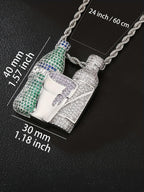 3D Liquor Bottle Pendant