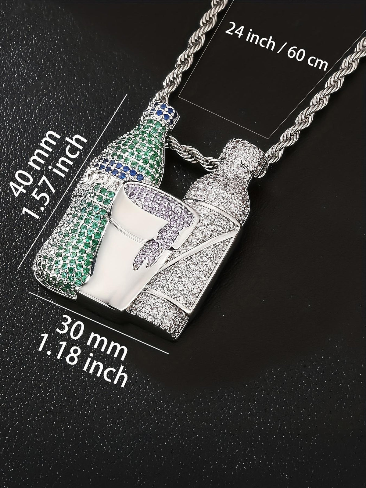3D Liquor Bottle Pendant