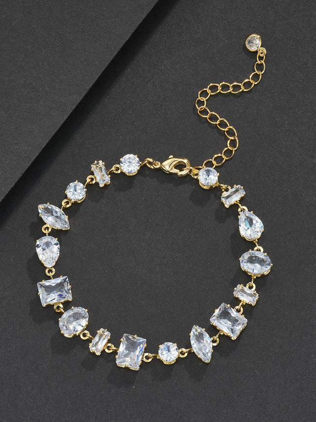 Freeform Iced CZ Bracelet Hover Image
