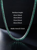 4mm  Green CZ Tennis Chain