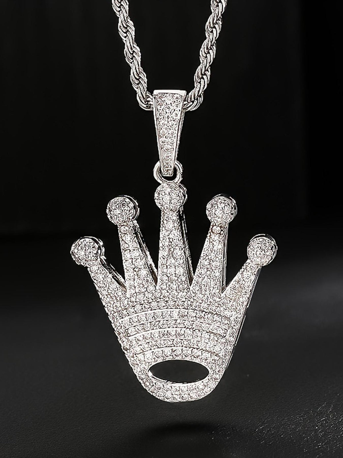 Iced Crown Pendant