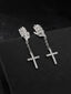 Skeleton Hand Cross Earrings