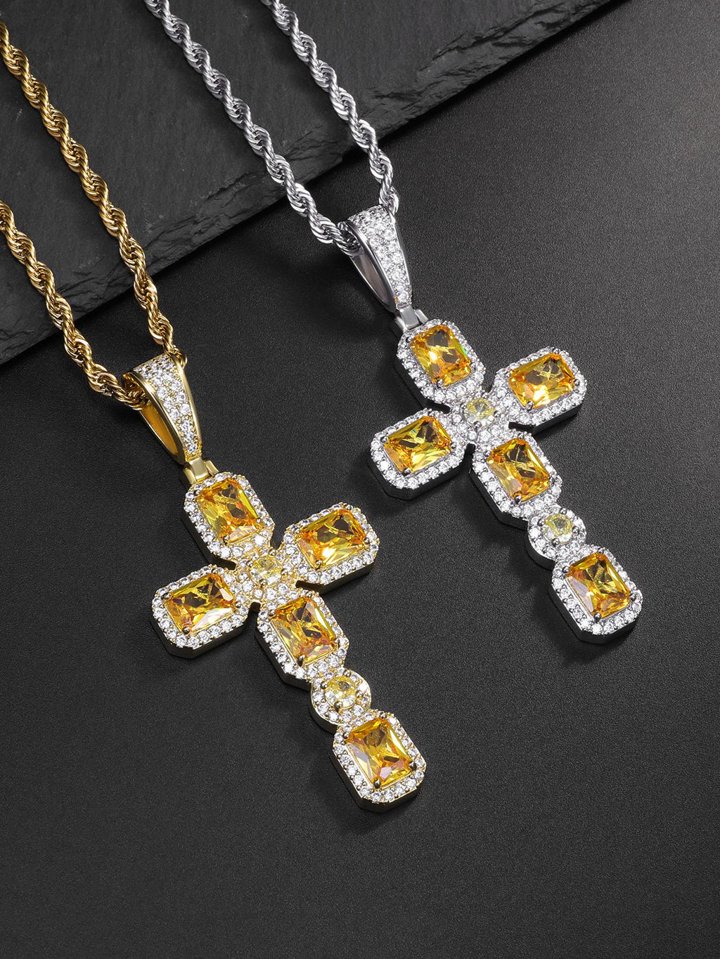 Sugar Cube Cross Pendant