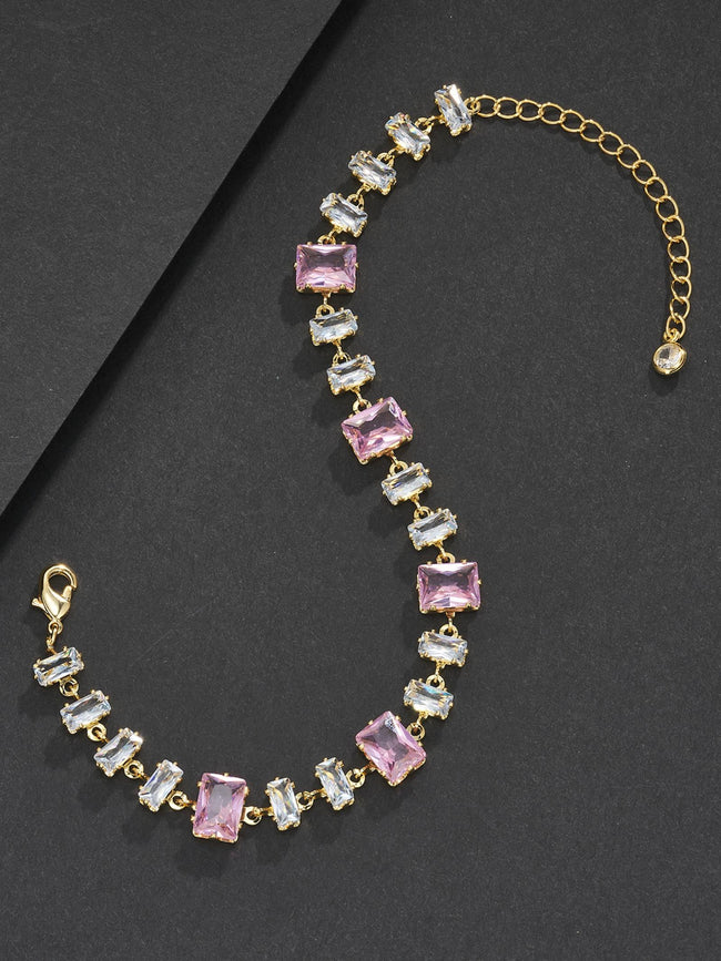 Pink Baguette Bracelet Main Image