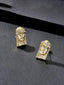 Relief Face Stud Earrings