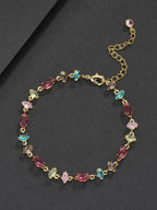 Multicolor Mixed-Cut Gemstone Bracelet