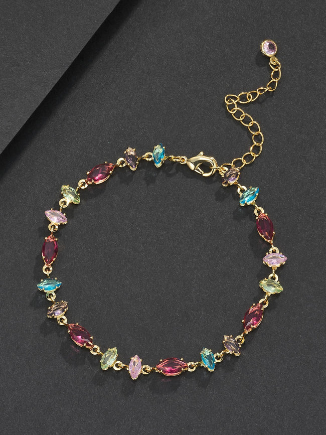 Multicolor Mixed-Cut Gemstone Bracelet Hover Image