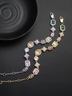 Flower Cross Tennis Bracelet